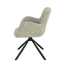 Jídelní židle Albi Světle šedá s černou podnoží Mahom