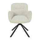 Jídelní židle Albi Bílá s černou podnoží Mahom