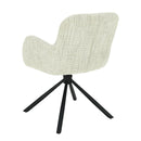 Jídelní židle Albi Bílá s černou podnoží Mahom