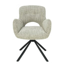 Jídelní židle Blois Světle šedá s černou podnoží Mahom