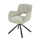 Jídelní židle Blois Světle šedá s černou podnoží Mahom