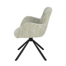 Jídelní židle Blois Světle šedá s černou podnoží Mahom