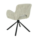 Jídelní židle Blois Světle šedá s černou podnoží Mahom