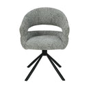 Jídelní židle Chinon Tmavě šedá s černou podnoží Mahom