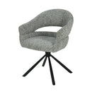 Jídelní židle Chinon Tmavě šedá s černou podnoží Mahom