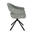 Jídelní židle Chinon Tmavě šedá s černou podnoží Mahom