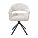 Jídelní židle Chinon Světle šedá s černou podnoží Mahom