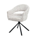 Jídelní židle Chinon Světle šedá s černou podnoží Mahom