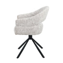 Jídelní židle Chinon Světle šedá s černou podnoží Mahom