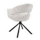 Jídelní židle Chinon Světle šedá s černou podnoží Mahom