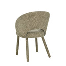 Jídelní židle Tavira šedohnědá s čalouněnou nohou, mahagon