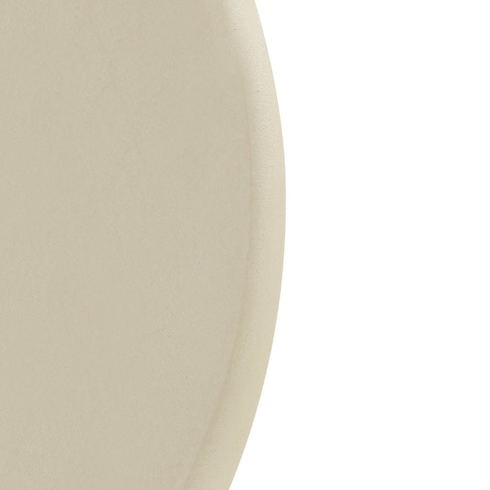 Jídelní stůl Savannah z mikrocementu kulatý o průmeru 60 cm, béžový