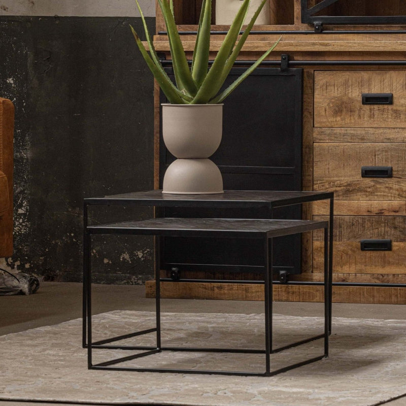 Konferenční stolky z mangového dřeva Dayton (sada 2 ks) Mahom