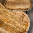 Konferenční stolky z mangového dřeva organické Mila Mahom - set 2 kusů