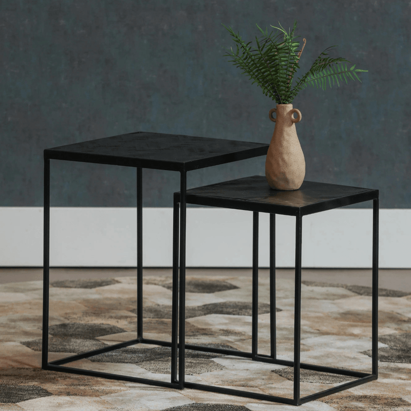 Konferenční stolky z mangového dřeva Dayton sada 2 Mahom