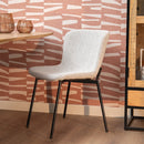 Jídelní židle Lille Pískové bouclé s černou podnoží Mahom