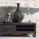 TV skříňka z mangového dřeva Stockton Black 130 cm Mahom