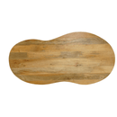 Konferenční stolek z mangového dřeva Torino v organickém tvaru masiv Mahom