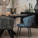 Jídelní stůl z mangového dřeva Tulsa Black 160×90 cm oválný Mahom