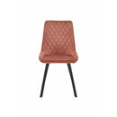 Jídelní židle Reims - růžová s černou nohou /mahagon/
