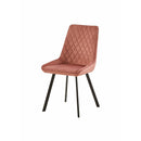 Jídelní židle růžová s černými nohama