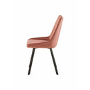 Jídelní židle Reims - růžová s černou nohou /mahagon/