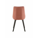 Jídelní židle Reims - růžová s černou nohou /mahagon/