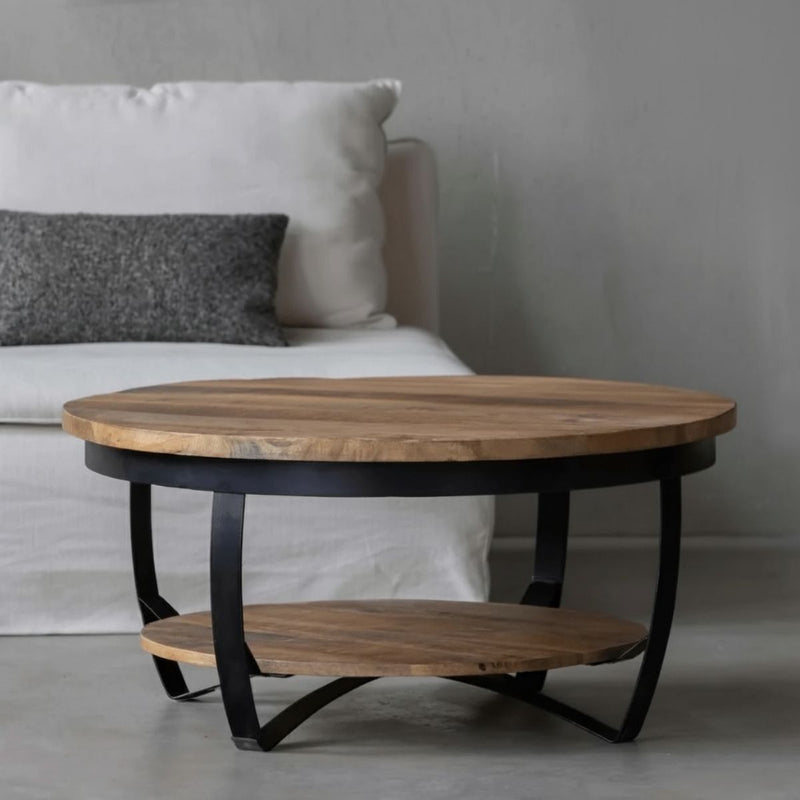 Konferenční stolek z mangového dřeva Bakersfield 90 cm Mahom