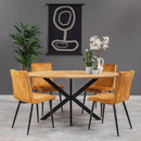 Jídelní židle Angers Koňaková s černou podnoží Mahom