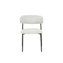 Jídelní židle Metz Béžové bouclé s černou podnoží Mahom