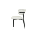 Jídelní židle Metz Béžové bouclé s černou podnoží Mahom