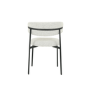 Jídelní židle Metz Béžové bouclé s černou podnoží Mahom