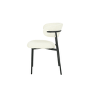 Jídelní židle Metz Bílé bouclé s černou podnoží Mahom