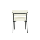 Jídelní židle Metz Bílé bouclé s černou podnoží Mahom