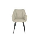 Jídelní židle Rouen Písková s černou podnoží Mahom