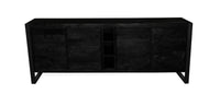 Komoda z mangového dřeva Stockton Black 200 cm Mahom