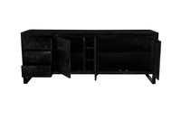 Komoda z mangového dřeva Stockton Black 200 cm Mahom
