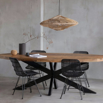 Mangohouten Eettafel Tulsa Ovaal 180×100 cm Mahom - Mangohoutonline