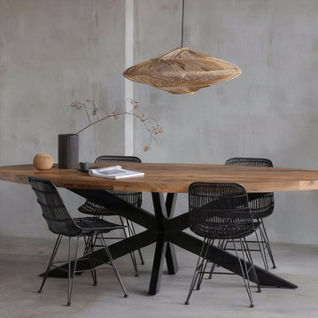Mangohouten Eettafel Tulsa Ovaal 300 x 130 cm Mahom - Mangohoutonline