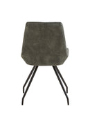Jídelní židle Toulouse Zelená s černou podnoží Mahom
