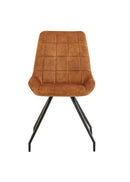 Jídelní židle Toulouse Cognac s černou základnou Mahom