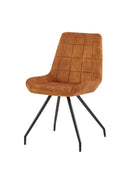 Jídelní židle Toulouse Cognac s černou základnou Mahom