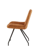 Jídelní židle Toulouse Cognac s černou základnou Mahom