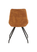 Jídelní židle Toulouse Cognac s černou základnou Mahom