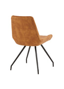 Jídelní židle Toulouse Cognac s černou základnou Mahom