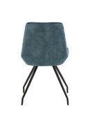 Jídelní židle Toulouse Modrá s černou podnoží Mahom