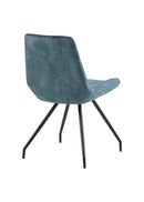 Jídelní židle Toulouse Modrá s černou podnoží Mahom