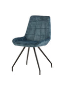 Jídelní židle Toulouse Modrá s černou podnoží Mahom