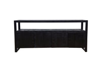 Komoda z mangového dřeva Pittsburgh Black 180 cm Mahom