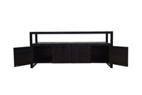Komoda z mangového dřeva Pittsburgh Black 180 cm Mahom